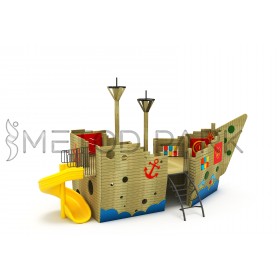 29 A Ship Themed Wooden Playground